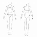 Template Fashion Sketch Body Dress Model Drawing Blank Templates Sketches Figure Female Costume Form Outline Illustration Woman Project Male Drawings sketch template