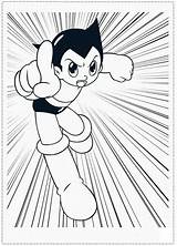 Astro Boy Coloring Pages Angry Super Hero Atom Pointing Something Color Online Popular sketch template