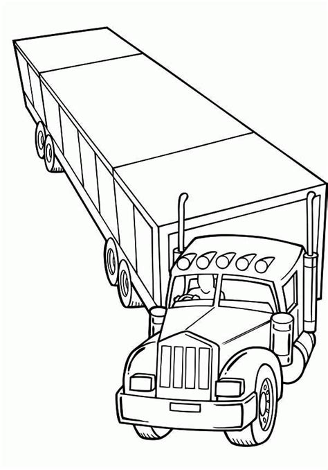 tractor trailer truck coloring pages coloring pages