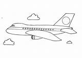 Airplane Coloring Pages Kids Printable Aeroplane Colouring Avion Kleurplaat Vliegtuig sketch template