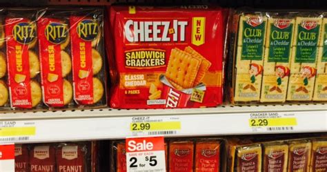 target shoppers   cheez  sandwich crackers  coupons needed