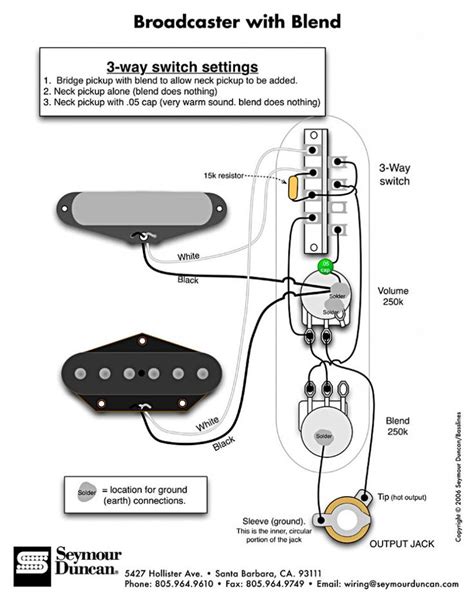 telecaster wiring diagram seymour duncan
