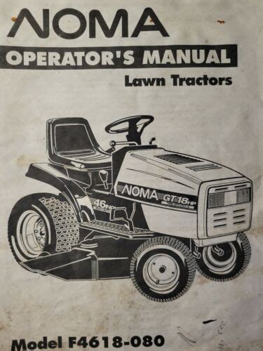 noma murray garden tractor gt    dozer imp owner parts  manual  ebay
