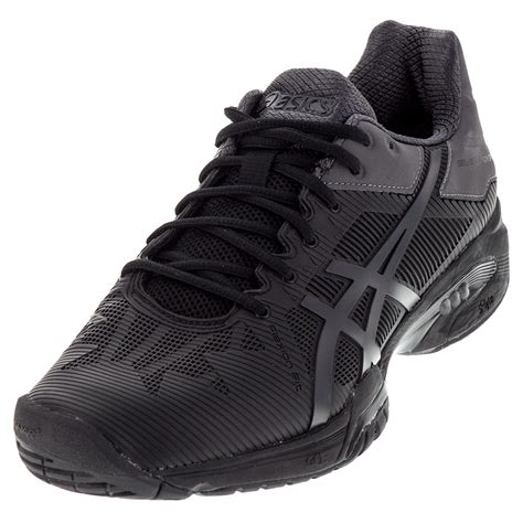 mens gel solution speed  tennis shoes black  gray ebay