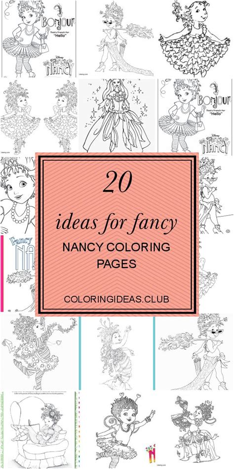fancy nancy coloring pages color info