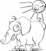 Coloring Elephant Pages Baby Kids Printable Book Animal Cute Little Print sketch template