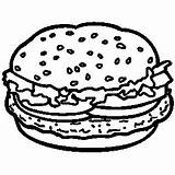 Bun Clipart Hamburger Clip Outline Cliparts Deli Library Sandwich Clipartmag Coloring Codes Insertion Mcdonalds Arts Clipground sketch template