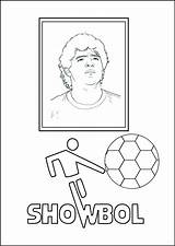 Maradona Colorare sketch template