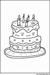 Geburtstagstorte Malvorlage Malvorlagen Geburtstagskuchen Kuchen Ausmalen Ausdrucken Kostenlos Ausmalbild Geburtstagsbilder Drucken Datei Besten Besuchen Anmalen Erwachsene sketch template