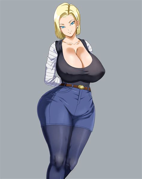 rule 34 1girls android 18 animated blonde blonde hair blue eyes