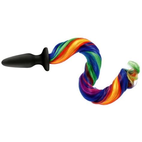 Unicorn Tails Silicone Plugs Rainbow Sex Toys And Adult