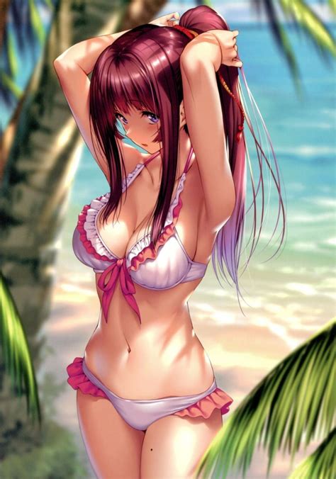 Pin By Guy On かわいい 水着‼️ Anime Bikini Frill Bikini Bikinis