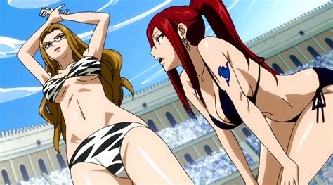 image evergreen and erza on the contest png fairy tail