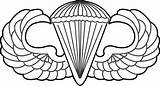 Airborne Clipart Army Badge Parachutist Air Force Wings Graphic Clipground Snafu  Coloring Via Times sketch template