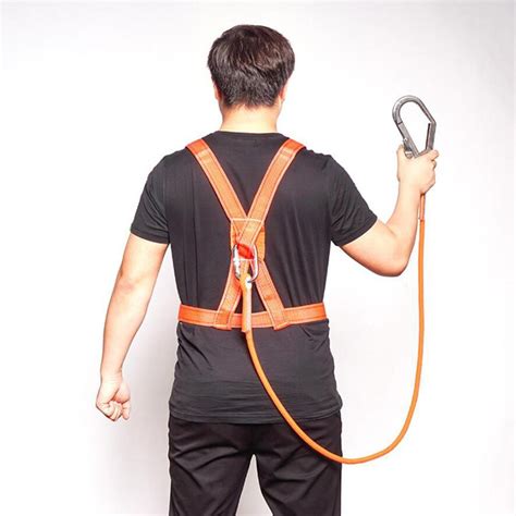 safety harness fall protection tree climbing sling shock absorbing lanyard ebay