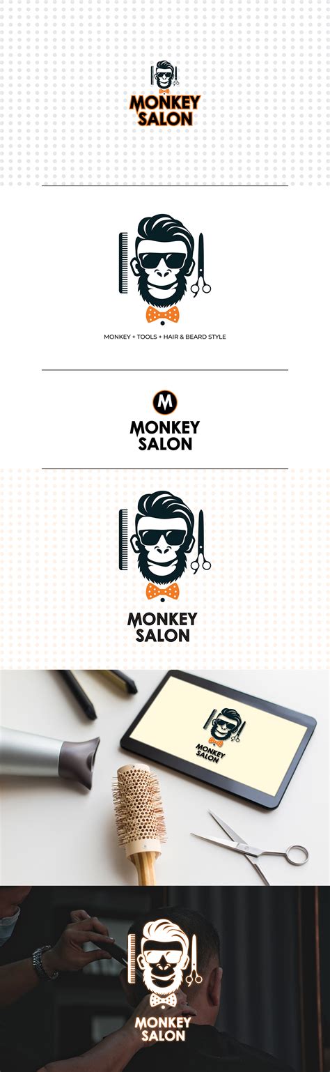monkey salon branding  behance