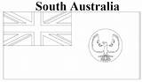 Flag South Australia Coloring Flags Territories States Pages State sketch template