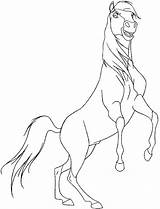 Horse Cheval Cabre Printable Lineart Ausmalbilder Kolorowanki Mustang Pferde Kolorowanka Doliny Dzikiej Druku Rearing Raskrasil Pferd sketch template