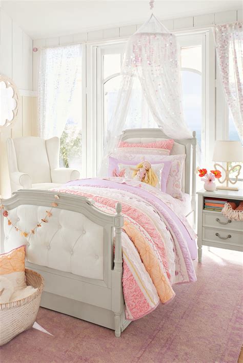 inexpensive pottery barn girls bedroom home decoration  inspiration ideas