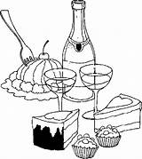 Dessert Desserts Coloring Pages sketch template