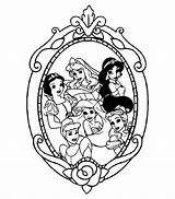 Coloring Disney Pages Princesses Princess Library Clipart sketch template