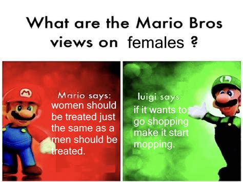 What Are The Mario Bros Views On Females Mario