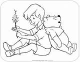 Robin Christopher Pooh Coloring Winnie Pages Disneyclips Color Friends Funstuff sketch template