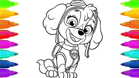 important inspiration paw patrol coloring pages skye