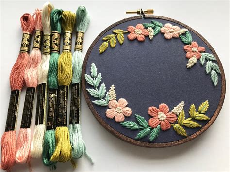 embroidery kit beginner modern embroidery kit hand embroidery etsy