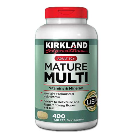 kirkland signature adult  mature multi vitamins minerals