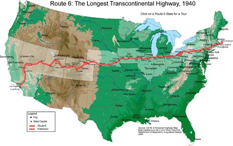 route   longest transcontinental highway  map