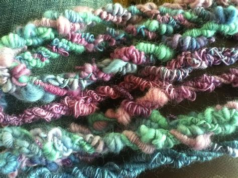 pink art yarn art green wool