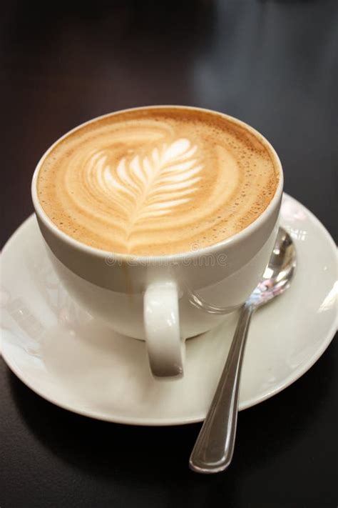 fancy cup  coffee stock image image  fern swirl