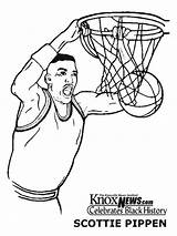 Coloring Pages History Month Pippen Scottie Sportspeople Coloringpages24 Rocks Print sketch template