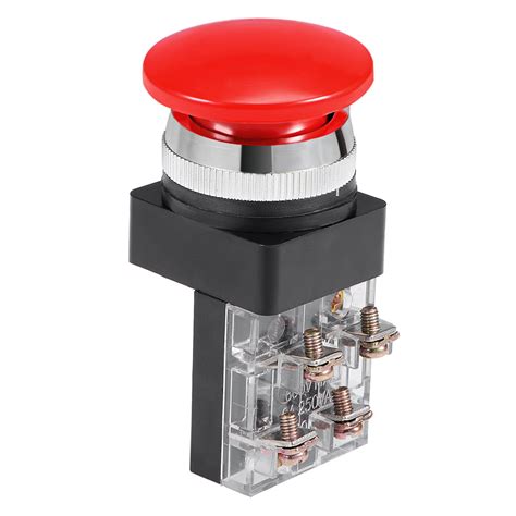 30mm Mounting Hole Momentary Push Button Switch Red Dpst Walmart Canada