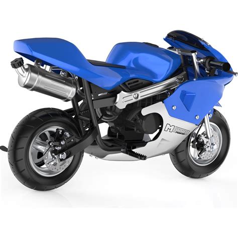 mototec phantom gas pocket bike cc  stroke blue  picclick