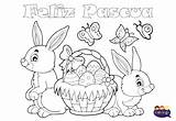 Spanish Easter Colouring sketch template