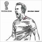 Kane Harry Pages Coloring Soccer Color Players Kids sketch template