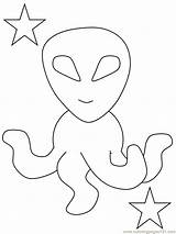 Alien Coloring Pages Space Aliens Printable Kids Color Popular Library Clipart Coloringhome Line sketch template