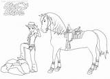 Stable Star Coloring Pages Horse Cheval Coloriage Template sketch template