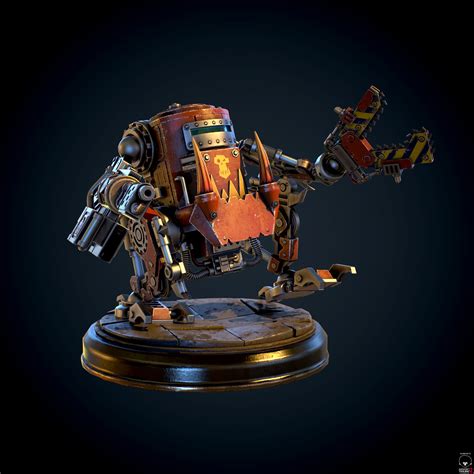 whk killa   poly model robots concept warhammer miniature painting
