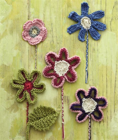 floral embellishments knitting patterns lets knit magazine