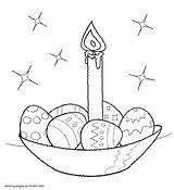 Coloring Easter Pages Candle Eggs Sheet Printable Holiday sketch template