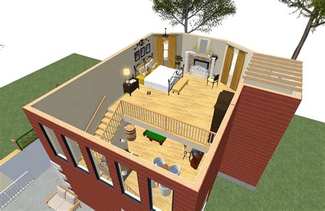 tiny house blueprints drawing  floor  sqft construction concept design build llc