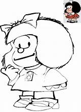 Mafalda Animados Colorea sketch template