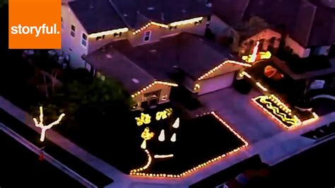 drone captures amazing christmas lights show youtube