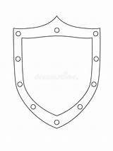 Shield Linear sketch template