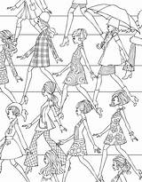 Fashion Vintage Coloring Pages Getcolorings Colo sketch template
