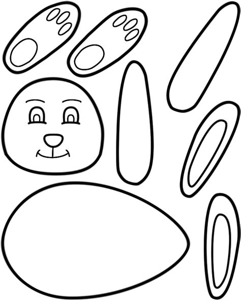easter bunny templates clipart