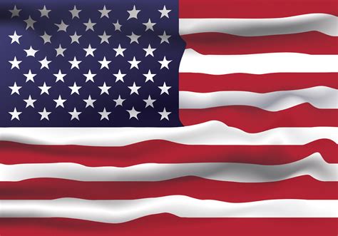 realistic united states  america flag vector design  vector art